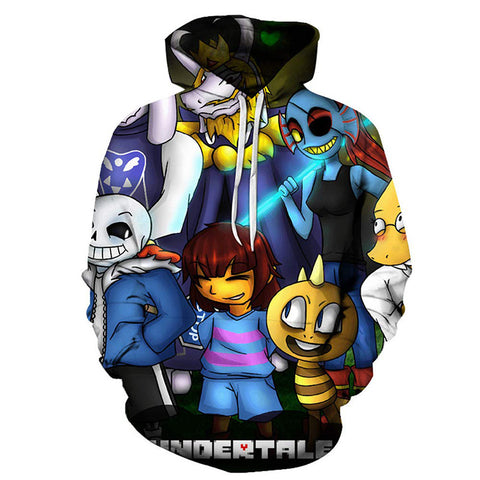 Image of 3D Printed Game Undertale Hooded Sweatshirt Pullover Hoodie