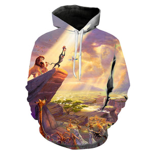 The Lion King 3D Hoodies - Anime Hooded Pullover Sweatshirts