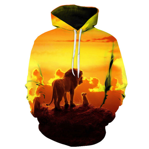 Image of The Lion King 3D Hoodies - Anime Hooded Pullover Sweatshirts