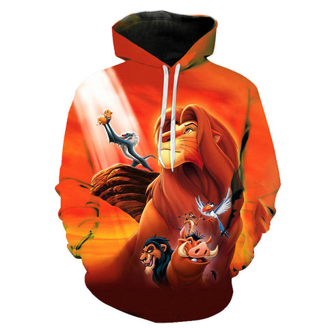 Image of The Lion King 3D Hoodies - Anime Hooded Pullover Sweatshirts