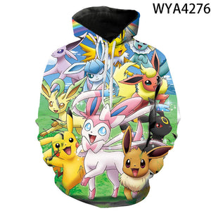 Pokemon 3D printed Hoodies - Fashion Sweatshirts