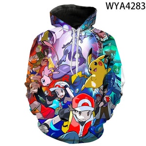 Pokemon 3D printed Hoodies - Fashion Sweatshirts