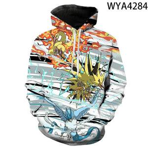 Pokemon 3D printed Hoodies - Fashion Sweatshirts