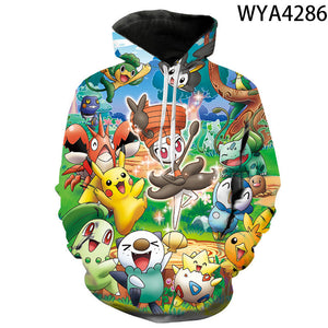 Pokemon 3D printed Hoodies - Fashion Sweatshirts