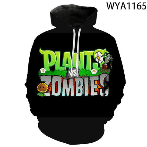 Image of 3D Printed Plants vs. Zombies Hoodies Sweatshirts Pullover