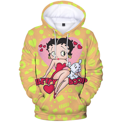 Image of 3D Print Betty Boop Sexy Girls Sweatshirts Hoodie Pullover