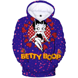 3D Print Sexy Girls Sweatshirts - Betty Boop Hoodie Pullover