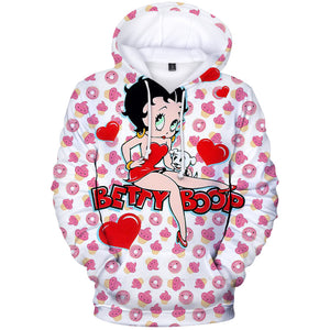 3D Print Sexy Girls Sweatshirts - Betty Boop Hoodie Pullover