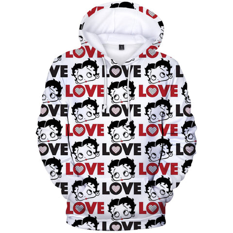 Image of 3D Print Betty Boop Fashion Hoodie Sweatshirts Pullover