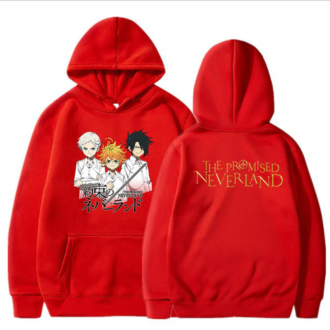 Image of The Promised Neverland Hoodies Long Sleeve Pullover Cool Harajuku Streetwear Clothes