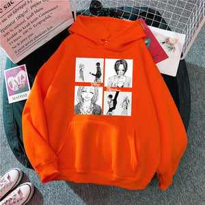 Manga Nana Osaki Japanese Anime Hooded Sweatshirt Loose Street Sweater