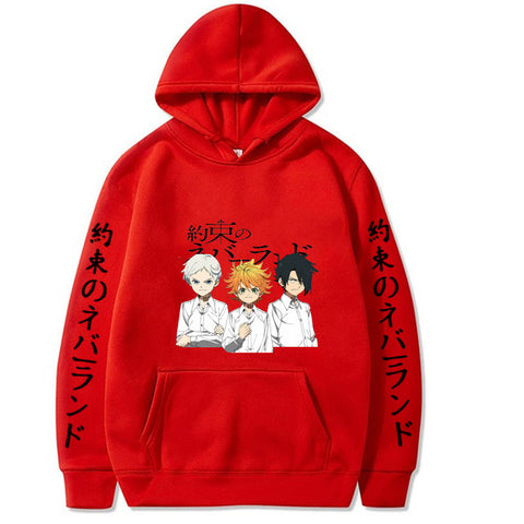 Image of The Promised Neverland Anime Hoodie Pullover Tops Long Sleeve Fashion Clothes