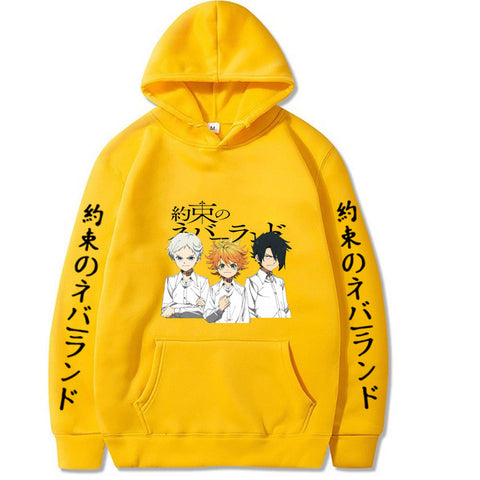 Image of The Promised Neverland Anime Hoodie Pullover Tops Long Sleeve Fashion Clothes