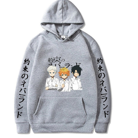 Image of The Promised Neverland Anime Hoodie Pullover Tops Long Sleeve Fashion Clothes