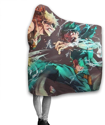 Image of Anime My Hero Academia Hooded Blanket - Manga Flannel Hooded Cloak