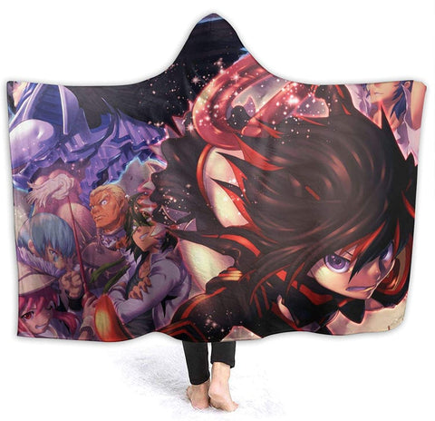 Image of Anime Kill La Kill Flannel Hooded Blanket - Manga Flannel Hooded Cloak