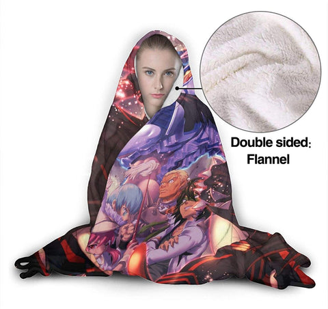 Image of Anime Kill La Kill Flannel Hooded Blanket - Manga Flannel Hooded Cloak