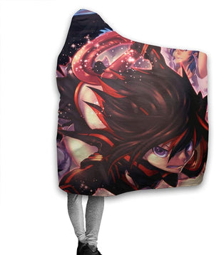 Anime Kill La Kill Flannel Hooded Blanket - Manga Flannel Hooded Cloak