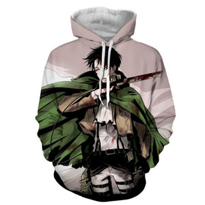 Attack on Titan 3D Printed Hoodies - Casual Pullover