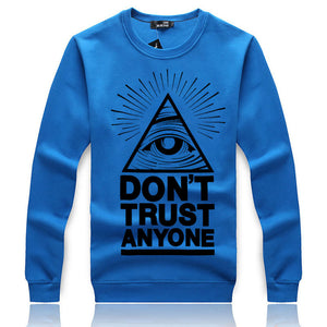 Men's Sweatshirts - Men's Sweatshirt Series DON'T TRUST ANYONE Black Icon Fleece Sweatshirt