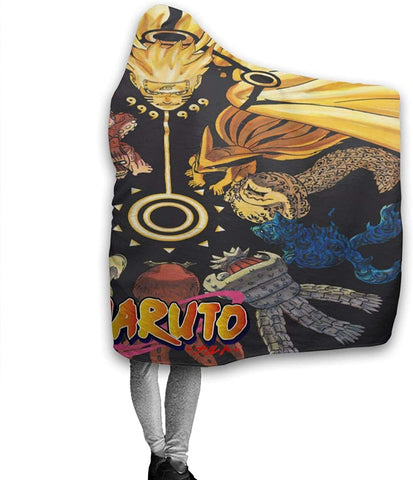 Image of Naruto Flannel Throw Blanket - Hooded Blanket Wearable Blanket