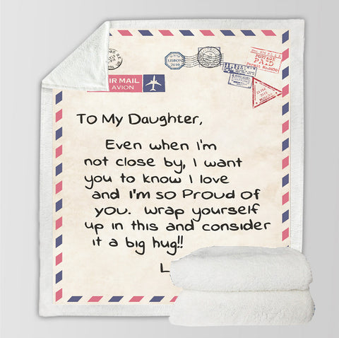 Image of Envelope Letter Writing Cashmere Blanket