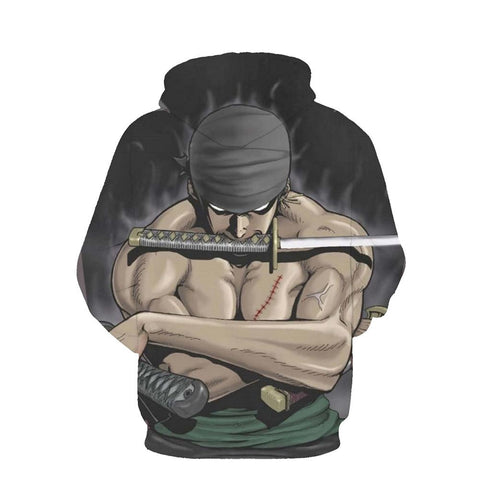 Image of One Piece Hoodie - Zoro Pullover Hoodie