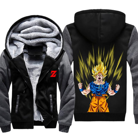 Image of Dragon Ball Z  Jackets -  Super Saiyan Goku Fleece Jacket