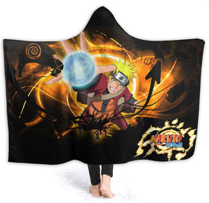 Anime Naruto Hooded Blanket - Flannel Soft Warm Blanket