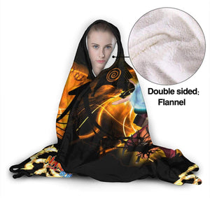 Anime Naruto Hooded Blanket - Flannel Soft Warm Blanket