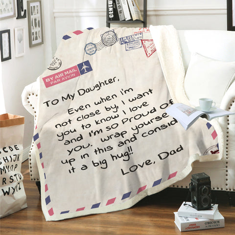 Image of Envelope Letter Writing Cashmere Blanket