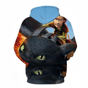 How To Train Your Dragon 3D Printed Fashion Hooded Sweatshirts Hoodies