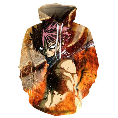 Image of Anime Fairy Tail 3D Hip Hop Hoodies Pullovers Sweatshirt