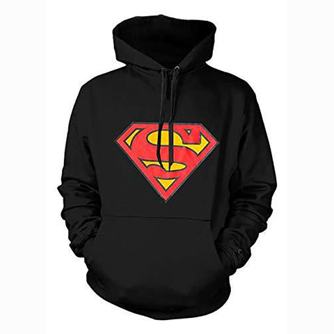 Image of Superman Hoodies -  DC Comics Classic Movie Logo Superhero Pullover Sweatshirt