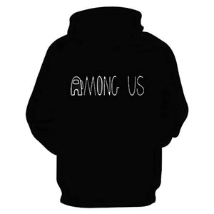 Game Among Us Hoodie - 3D Print Black Crewmate Pullover Hoodie