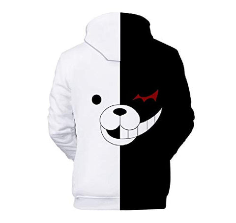 Image of Danganronpa Monokuma Black&White Bear Halloween 3D Pullover Hoodie Jacket Cosplay Costume Unisex