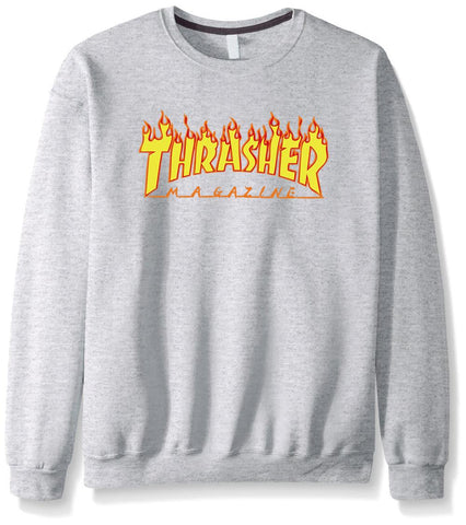 Image of THRASHER Sweatshirts - THRASHER Sweatshirts Series Men's sweatshirt Hip Hop Super Cool Fleece Sweatshirt