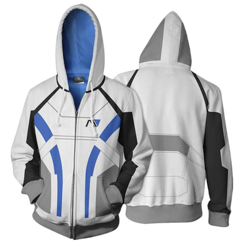 Image of Mass Effect Hoodies - Mass Effect Andromeda Cosplay Zip Up Hoodie
