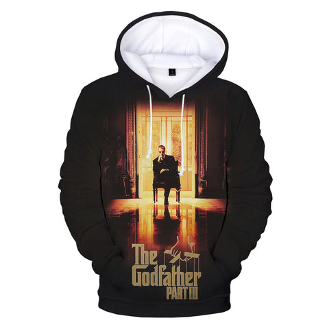 Image of 3D Printed Movie Hoodie - The Godfather Streetwear Pullover Sweatshirts