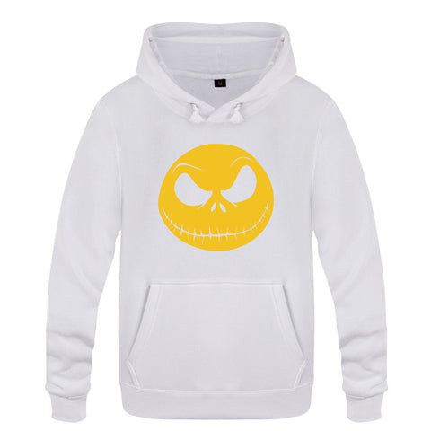 Image of Nightmare Before Christmas Jack Hoodies - Nightmare Before Christmas Hoodies - Cool Jack Yellow Skull Icon Christmas Hoodie