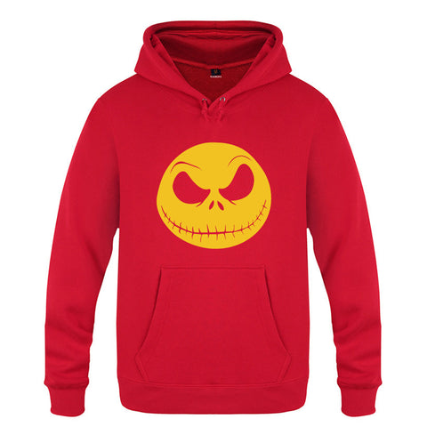 Image of Nightmare Before Christmas Jack Hoodies - Nightmare Before Christmas Hoodies - Cool Jack Yellow Skull Icon Christmas Hoodie