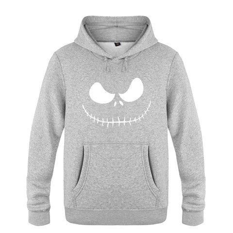 Image of Nightmare Before Christmas Jack Hoodies - Nightmare Before Christmas Hoodies - Cool Jack White Eyes Christmas Hoodie