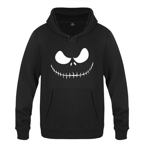 Image of Nightmare Before Christmas Jack Hoodies - Nightmare Before Christmas Hoodies - Cool Jack White Eyes Christmas Hoodie