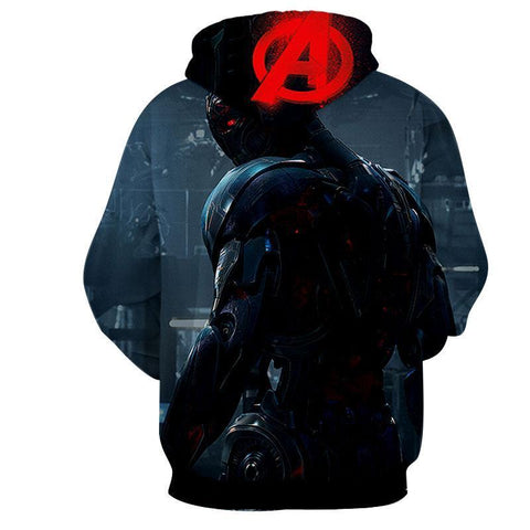 Image of The Avengers  Altron Hoodies - Pullover Black Hoodie