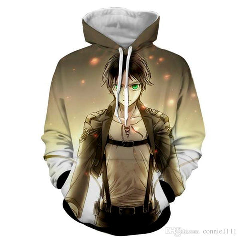 Image of Attack on Titan 3D Printed Hoodies - Casual Pullover