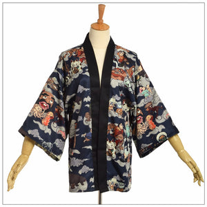 Japanese Kimono Jacket Yukata Unisex Cardgain Short Outwear Coat