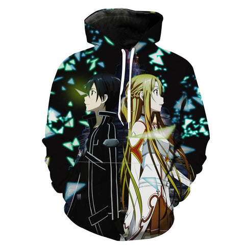 Image of Sword Art Online Hoodies - Pullover Black Hoodie