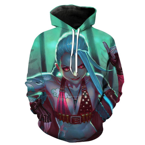 Image of League of Legends Epic Jinx Hoodies - Pullover Victory V Hoodis