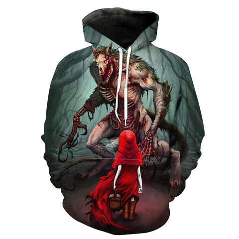Image of Red Riding Hood and Wolf Sweatshirt - Printed Clothes