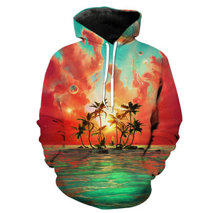 Epic Paradise Island Hoodies - Utopia  Red Leaf Pullover Hoodie